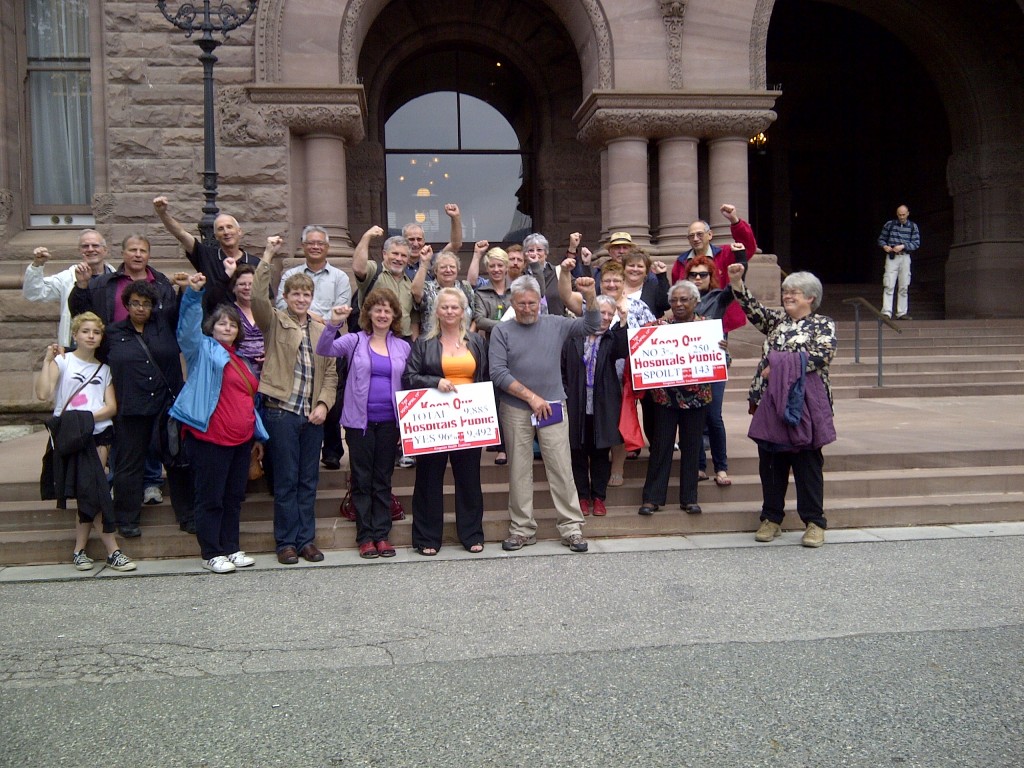 On May 29th the Kingston Health Coalition volunteers delivered the nearly 10,000 ballots to Premier Whynne's office